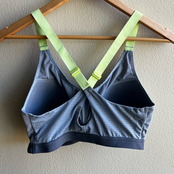 Victoria’s Secret Sport - gray sports bra with lime green straps - Picture 3 of 6